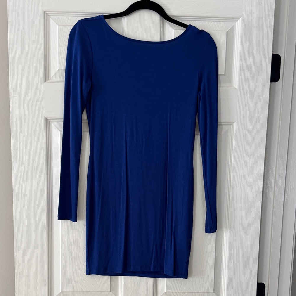 Bodycon Blue Long Sleeve Mini